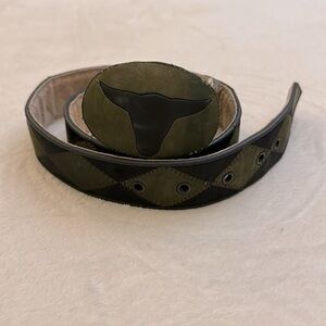 Vintage Big Horn Diamond Checkered Suede Vest